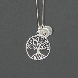 Family Tree Necklace, Personalized Necklace, Initial Necklace, Tree of Life, Birthday Gift, Christmas Gift