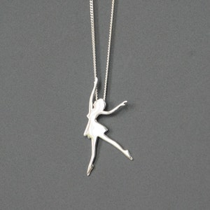 Sterling Silver Ballerina Necklace, Ballet Dancer Necklace, Birthday Gift, Children&#39;s Jewelry, Kids Jewelry, Girl&#39;s Gift