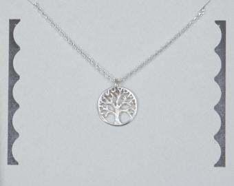 Tree Necklace, Silver Tree, Sterling Silver, Family Tree Necklace, Birthday Gift, Gift for Her, Bridesmaid Gift, Christmas Gift