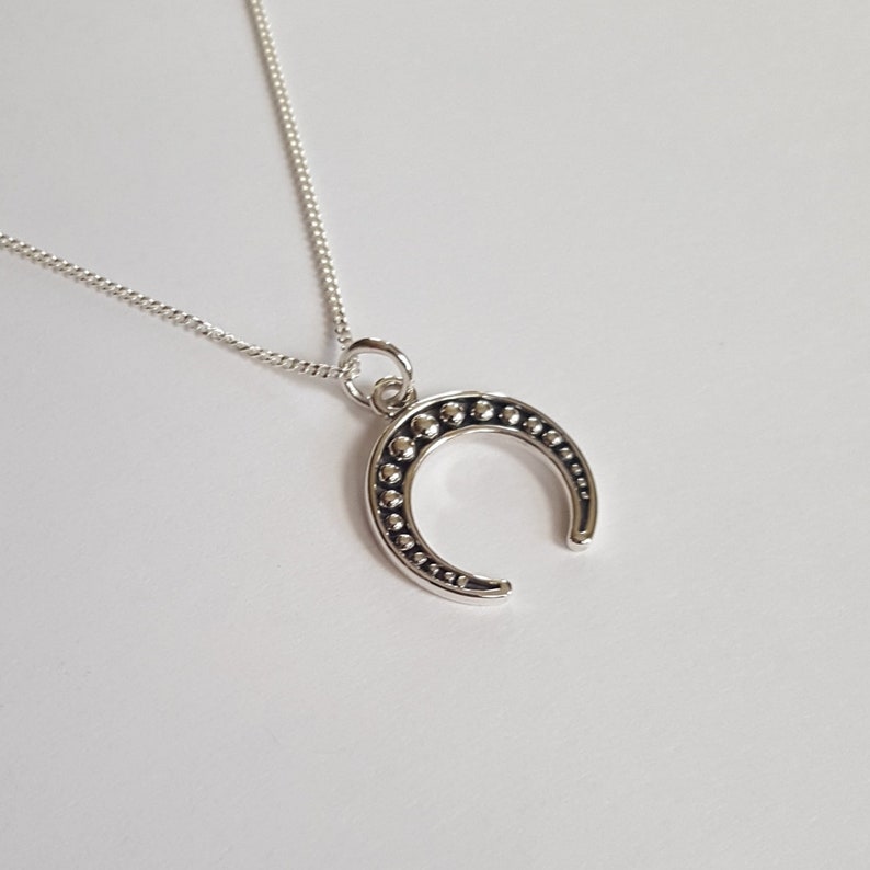 Shipping from USA Birthday Gift Crescent Moon Necklace Sterling Silver Moon Necklace