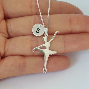 Sterling Silver Ballerina Necklace, Ballet Dancer Necklace, Personalized necklace, Birthday Gift, Children&#39;s Jewelry, Kids Jewelry,Girl Gift