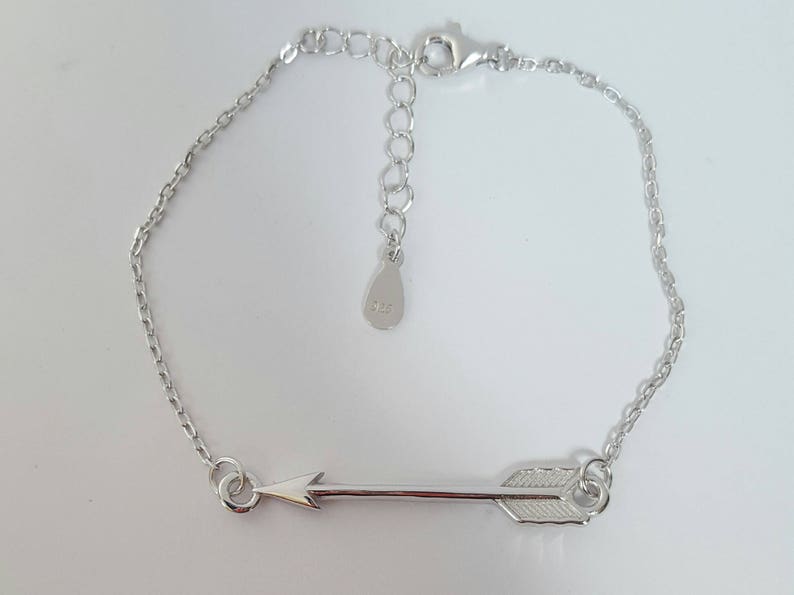 Mother/'s Day Gift Birthday Gift Sterling Silver Arrow Bracelet Bridesmaid Gift Children/'s Jewelry