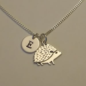 Sterling Silver Hedgehog Necklace, Personalized Necklace, Birthday Gift, Kids Jewelry, Girls Necklace, Shipping from USA
