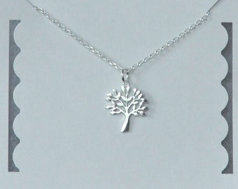 Tree Necklace, Family Tree Necklace, Sterling Silver, Tree of Life Necklace, Birthday Gift, Bridesmaid Gift, Shipping from USA