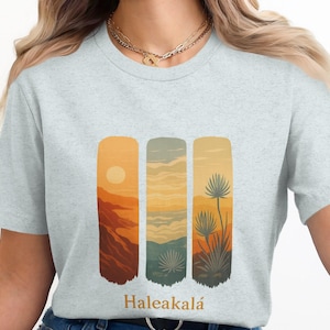 Haleakala T-Shirt, Maui Sunrise, Hawaiian Island Art, Landscape Tee, Tropical Vacation Souvenir, Nature Lover Gift, Travel T-Shirt