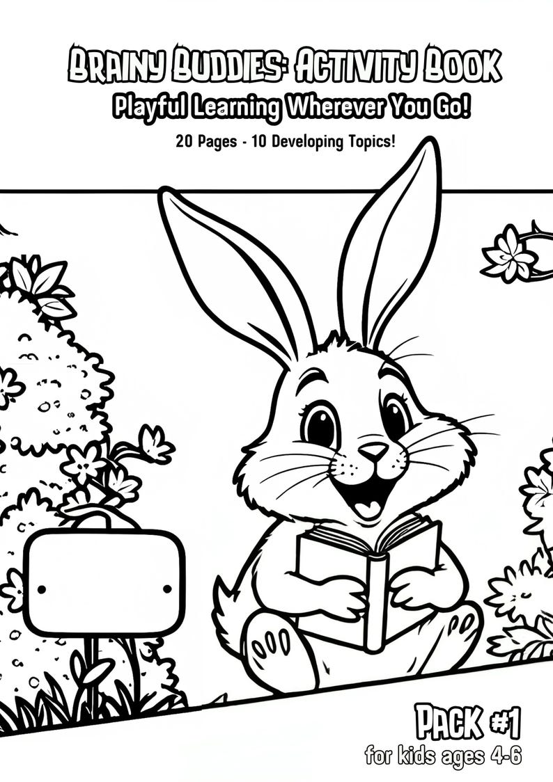 Printable Preschool Activity Pack Ages 4–6 | 20 Pages PDF | Mazes