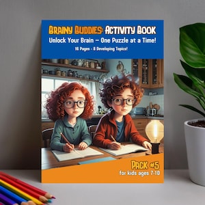 Brain Games for Kids Ages 7-10: Logic Puzzles, Codes (PDF Printable Activity Pack) printable