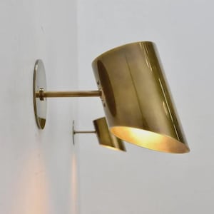 1920s Mid Century Italian Brass Cona Wall Sconce - Modern Brass Wall Light Fixture for Home Decor & Illumination