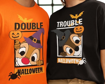 Chip and Dale Shirt, Double Trouble Halloween Shirt, Disney Couple Shirts, Disney Halloween Shirt, Disney Family Shirts, Disneyland Tee