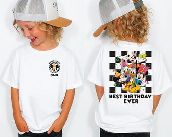 Disney Birthday Boy Shirt, Custom Mickey Birthday Shirts, Family Matching Birthday Tee, Best Birthday Ever Kids T-Shirt, Personalized Gift
