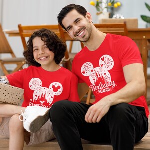 Camisetas de Disney Birthday Squad, camiseta de cumpleañera, regalo de cumpleaños de Disney, camiseta a juego de Disney, fiesta de cumpleaños, el mejor cumpleaños de la historia imagen 3