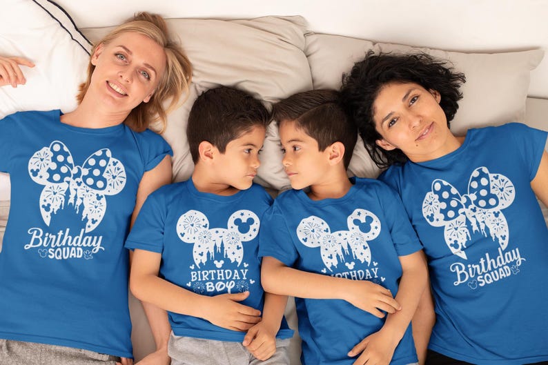 Camisetas de Disney Birthday Squad, camiseta de cumpleañera, regalo de cumpleaños de Disney, camiseta a juego de Disney, fiesta de cumpleaños, el mejor cumpleaños de la historia imagen 8