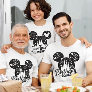 Camisetas de Disney Birthday Squad, camiseta de cumpleañera, regalo de cumpleaños de Disney, camiseta a juego de Disney, fiesta de cumpleaños, el mejor cumpleaños de la historia imagen 1
