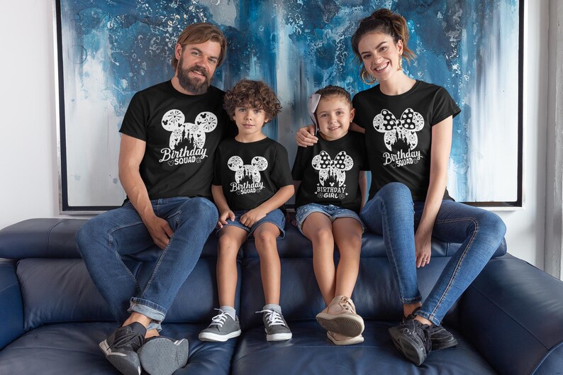 Camisetas de Disney Birthday Squad, camiseta de cumpleañera, regalo de cumpleaños de Disney, camiseta a juego de Disney, fiesta de cumpleaños, el mejor cumpleaños de la historia imagen 4