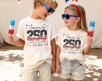 America 250 Years of Freedom Shirt, US Semiquincentennial Tee, 1776 2026 4th of July Shirt, Patriotic Family Matching Independence Day Shirt