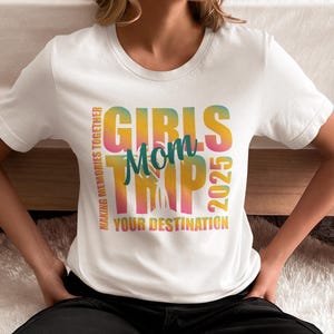 Girls Trip Shirt 2025, Personalized Girl Vacation Weekend Matching Tees, Beach Summer Vacation Mode Tees, Girl Gang Group Shirts Gift