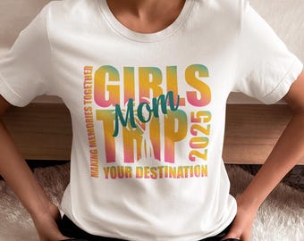 Girls Trip Shirt 2025, Personalized Girl Vacation Weekend Matching Tees, Beach Summer Vacation Mode Tees, Girl Gang Group Shirts Gift