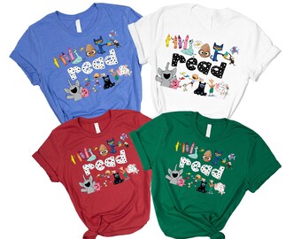 Camiseta para profesor, camiseta de personaje de libro, camisetas de lectura, regalo para bibliotecario escolar, camiseta para profesor de lectura, camiseta bonita para primaria, camiseta para la semana de la alfabetización