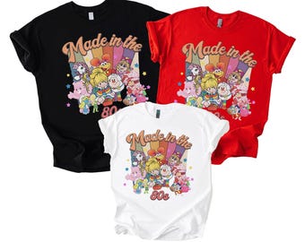 Retro 80s Shirt, Made in the 80s T-Shirt, 1980s Nostalgia Tee, Vintage 80s Cartoon Shirt, Classic 80s Characters, Old School Birthday Gift
