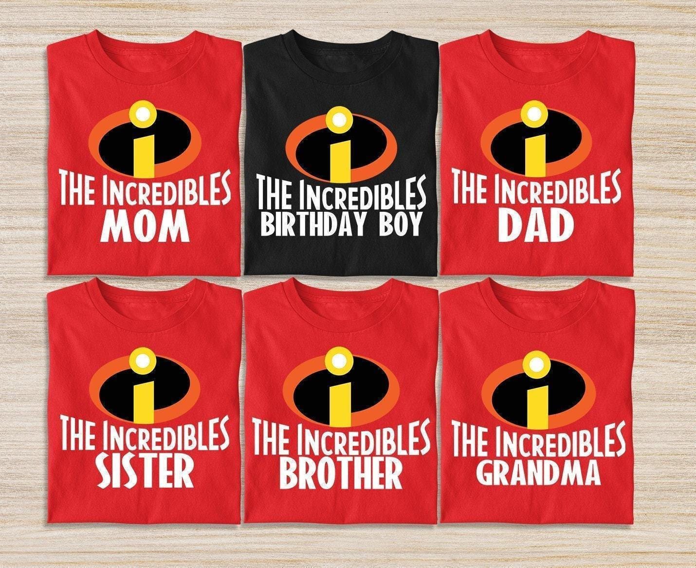 The Incredibles Birthday Shirts, Incredibles Family Shirts, Incredibles Birthday Party Family Shirts, Disney Incredibles Vacation Shirt
