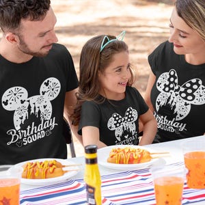 Camisetas de Disney Birthday Squad, camiseta de cumpleañera, regalo de cumpleaños de Disney, camiseta a juego de Disney, fiesta de cumpleaños, el mejor cumpleaños de la historia imagen 5