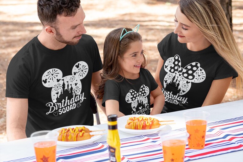 Camisetas de Disney Birthday Squad, camiseta de cumpleañera, regalo de cumpleaños de Disney, camiseta a juego de Disney, fiesta de cumpleaños, el mejor cumpleaños de la historia imagen 5