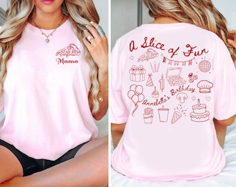 Pizza Birthday Shirt, Custom Family Birthday Shirts, Pizza Party Shirts, A Slice Of Fun Birthday Tee, Custom Pizza Birthday, Matching Tee