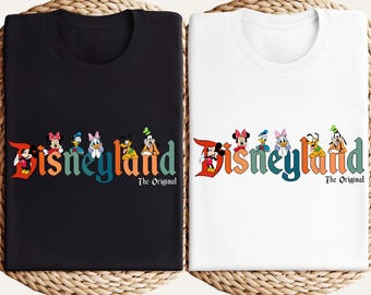Retro Disneyland Shirt, Vintage Disney World Tee, Disney Family Vacation T-shirt, Mickey Minnie Goofy Donald Pluto Daisy, Magic Kingdom Tee