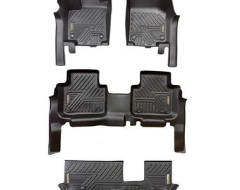 Volkswagen Atlas 7-Seater 5D Floor Mats 2018-2025: Max Coverage All-Weather Protection, Laser Measured Waterproof Anti-Slip