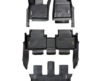 Hyundai Santa Fe 7-Seater Floor Mats 2024–2025: 5D Full Coverage, All-Weather TPE