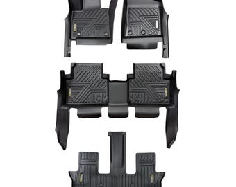 Hyundai Santa Fe 2024-2025 Non-Hybrid 5D Floor Mats:  Full Coverage, All Weather TPE