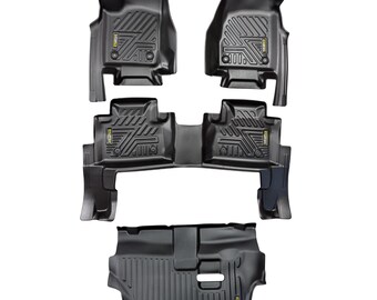 Dodge Durango 7-Seater(without captain chairs)  5D Floor Mats 2016-2025: Max Coverage All-Weather Protection, Waterproof Anti-Slip