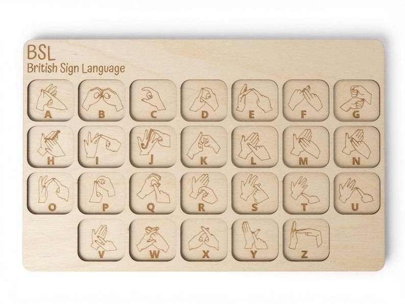 BSL Sign Language Board - Etsy UK