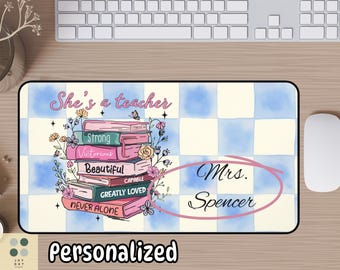 Personalized Teacher Desk Mat: Inspirational Classroom Decor