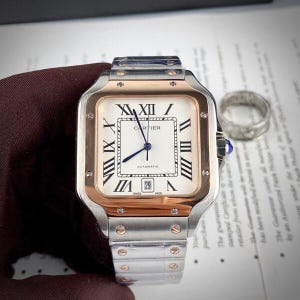 Luxury Men's Automatic Demi Rose Gold Watch 40.mm – Full Set with Box & Papers, Gift for Him.