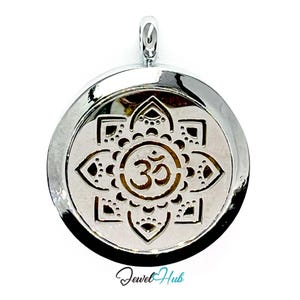 Stainless Steel Aromatherapy Pendant – Om Radiance Presence