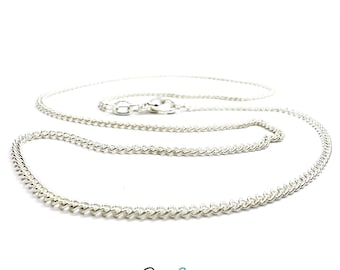 925 Sterling Silver Curb Chain Necklace – 1.8mm, 40cm