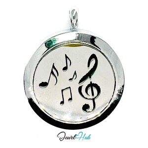 Stainless Steel Aromatherapy Pendant – Music Note