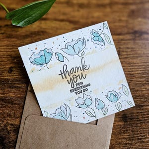 Cartão de felicitações pintado à mão