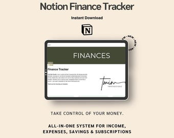 Modèle de suivi financier Notion | Planificateur de budget pour petites entreprises : suivi des dépenses et des revenus | Téléchargement numérique