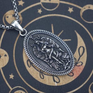 Lilith Sigil Pendant: 925 Sterling Silver Dark Goddess Necklace