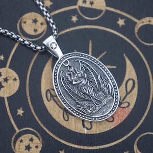 Lilith Sigil Pendant: 925 Sterling Silver Occult Necklace, Dark Goddess Amulet