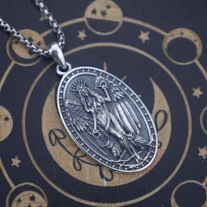 Lilith Sigil Necklace: Sterling Silver Occult Goddess Amulet