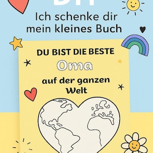 Regalo di Natale per la nonna – Libro di attività per bambini (3-7 anni) da colorare, creare e regalare – PDF stampabile