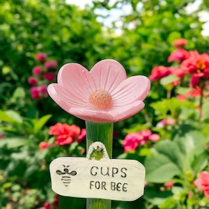Butterfly Watering Cups | Resin Flower Pollinator Waterer | Colorful Garden Decor for Bees, Hummingbirds, Patios, Pathways
