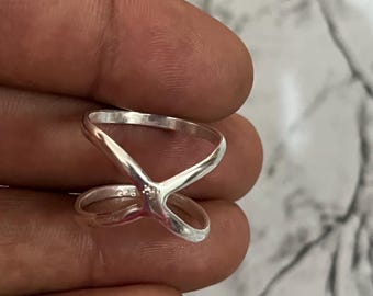 Adjustable 925 Sterling Silver Finger Splint Ring | Boho Statement Jewelry