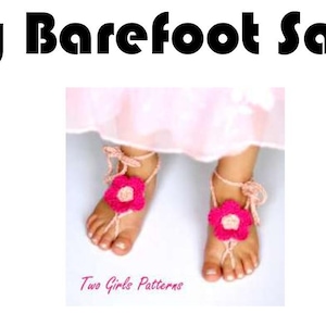 Crochet pattern Barefoot sandals for Baby  Baby shower gift Baby