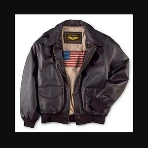 A2 Bomber Jacket, A2 Leather Jacket, A2 Air Force USAF Pilot Aviator Flight Brown Leather Bomber Jacket For Men