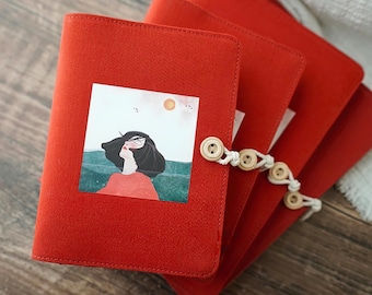 Handmade Fabric Journal: A5 A6 Custom Diary, Binder Rings or Wire-Bound
