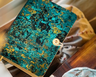Handmade Fabric Journal, Vintage Style Notebook, A5 A6 Binder Rings